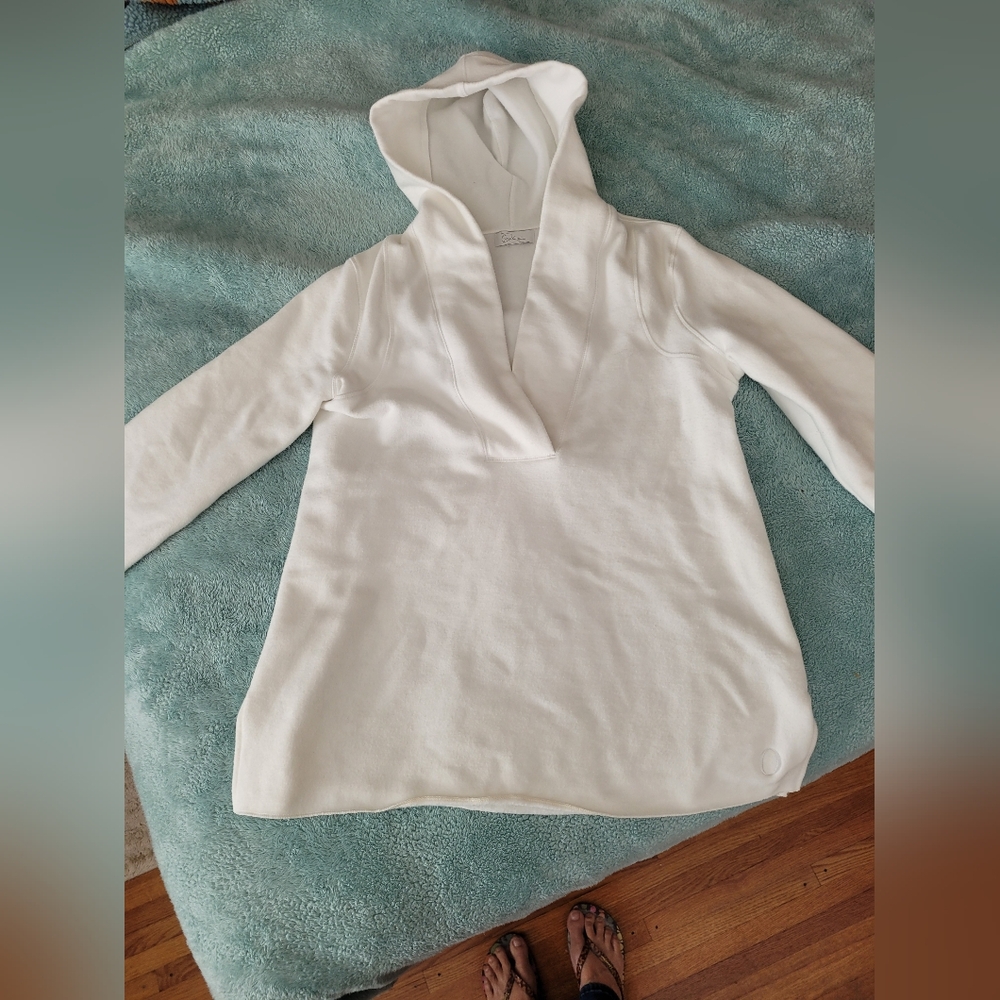 OPRAH SHOW WHITE STRETCH HOODIE